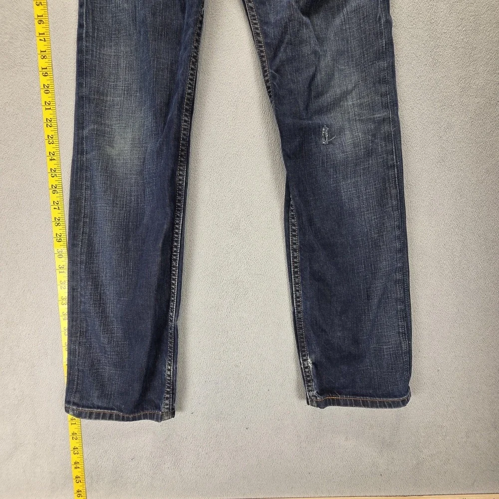 Vintage Levis 504 Jeans Mens 28x32 Blue Straight Engineered Dark Wash Honeycomb